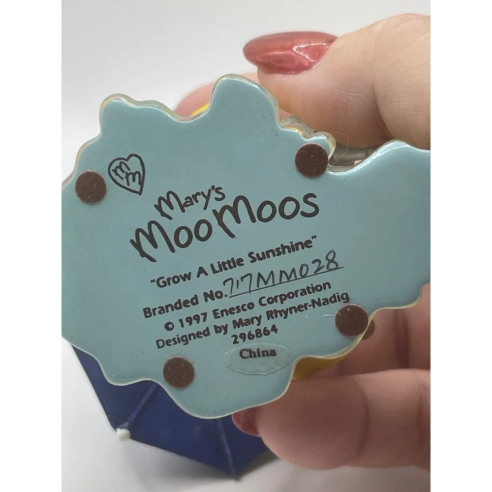 Marys Moo Moos Grow A Little Sunshine Cow Figurine Raincoat Umbrella 1997 296864